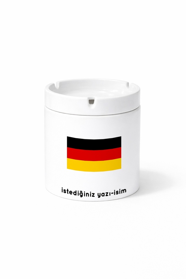 Country: Germany Germany Flag Flag Double Sided Printed Ashtray Ashtray Gift