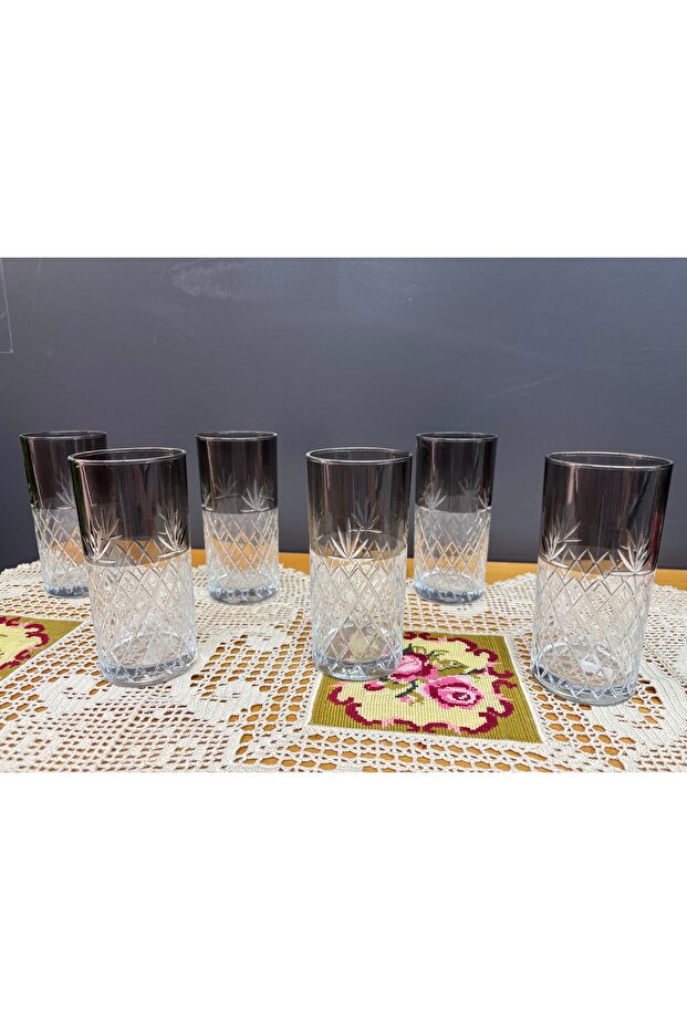 Cut-Out Embroidered Set of 6 Glasses 250 ml