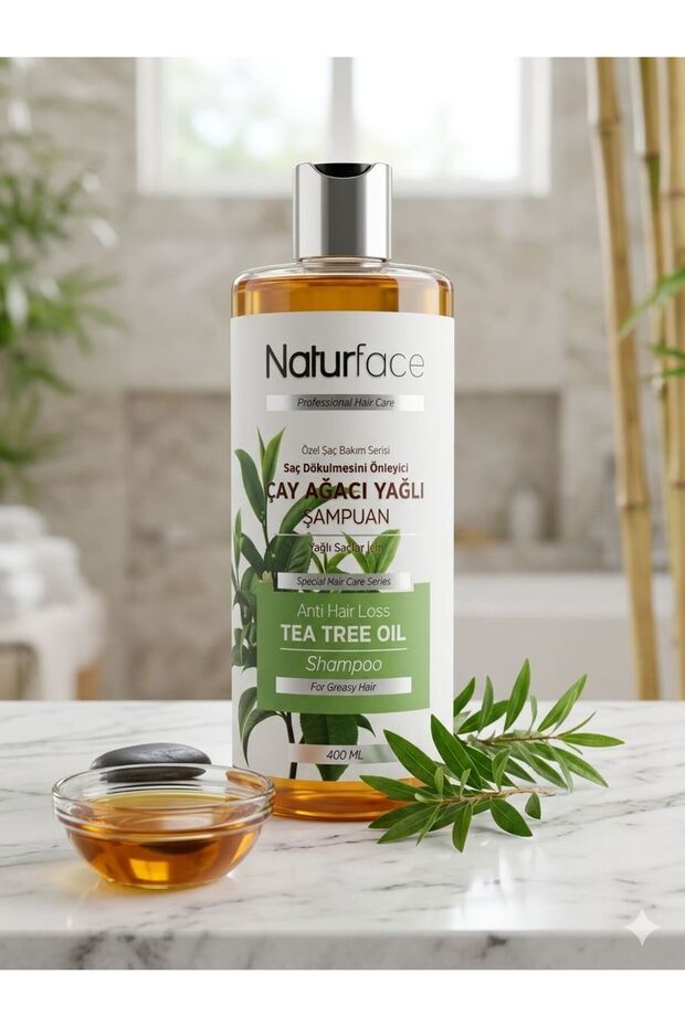 Tea Tree Oil Shampoo - Purifying and Balancing Anti-Dandruff for Oily Hair 400 ml Sls Free