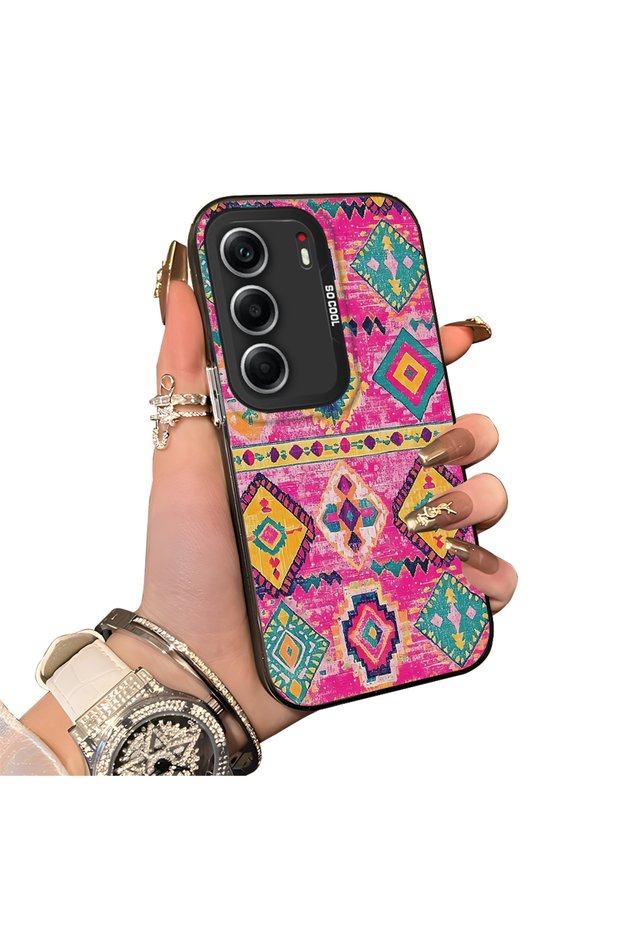 Tecno Camon 40(Cm5) Compatible Hard Acrylic Back Silicone Edge Lens Protection Case