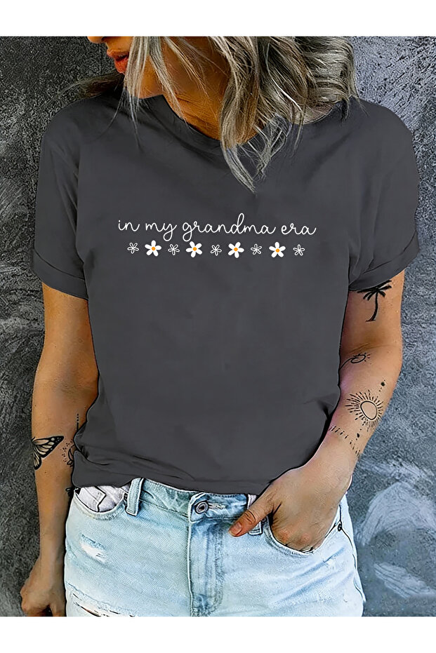 Women's Mix Printed Crew Neck Regular Fit T-Shirt