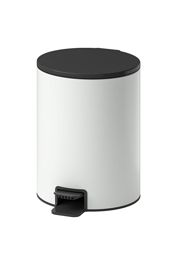 TURRIDNING Pedal bin, white/anthracite, 9 l