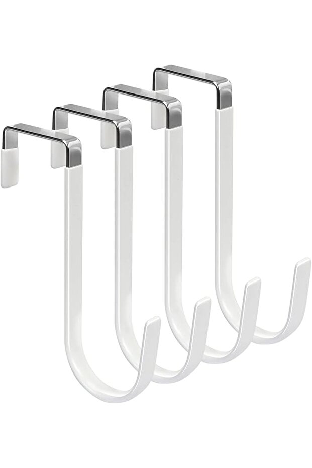 Over the Door Hooks, 4 Pack Door Hangers Hooks with Rubber Prevent Scratches Heavy Duty Organizer Hooks