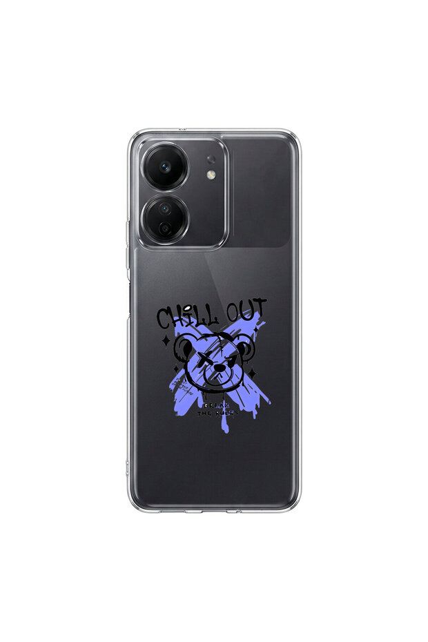 Poco C65 Compatible Graffiti 8 Design Transparent Case