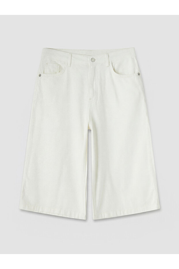 LC Waikiki Beyaz Bermuda Fit Kadın Jean Şortolon - Fiyatı, Yorumları