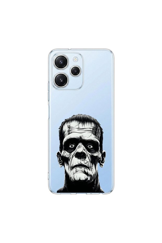 Redmi 12 Compatible Horror 6 Design Transparent Case