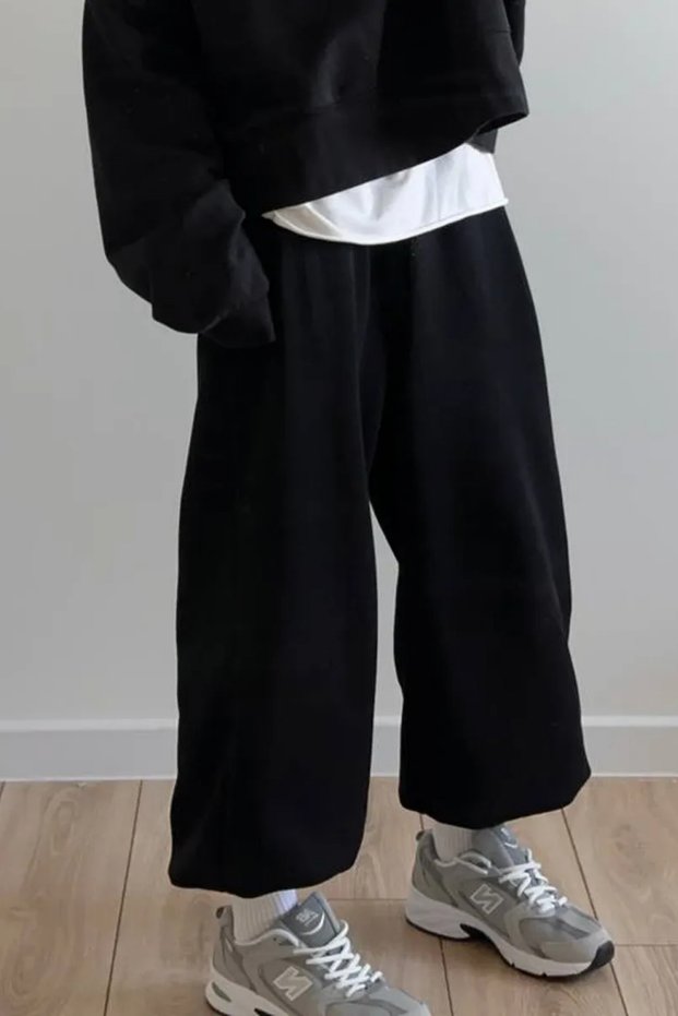 Summer Baggy Large Size Extra Wide-Leg Size Elastic Non-See-Through Fabric P Cotton U O Oversized Tracksuit