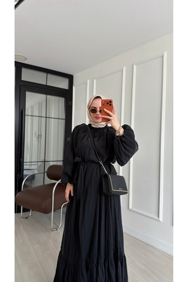 Women's Balloon Sleeve Helena Lined Dress