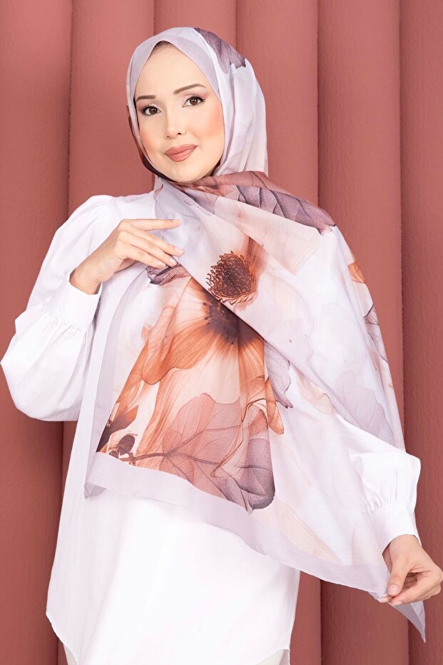 Rose Pattern Shawl Series Beige
