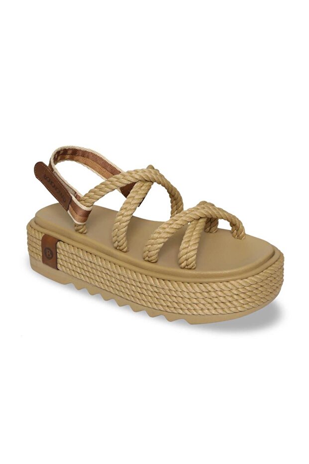 Tahiti Chunky Platform Women's Sandals - Beige