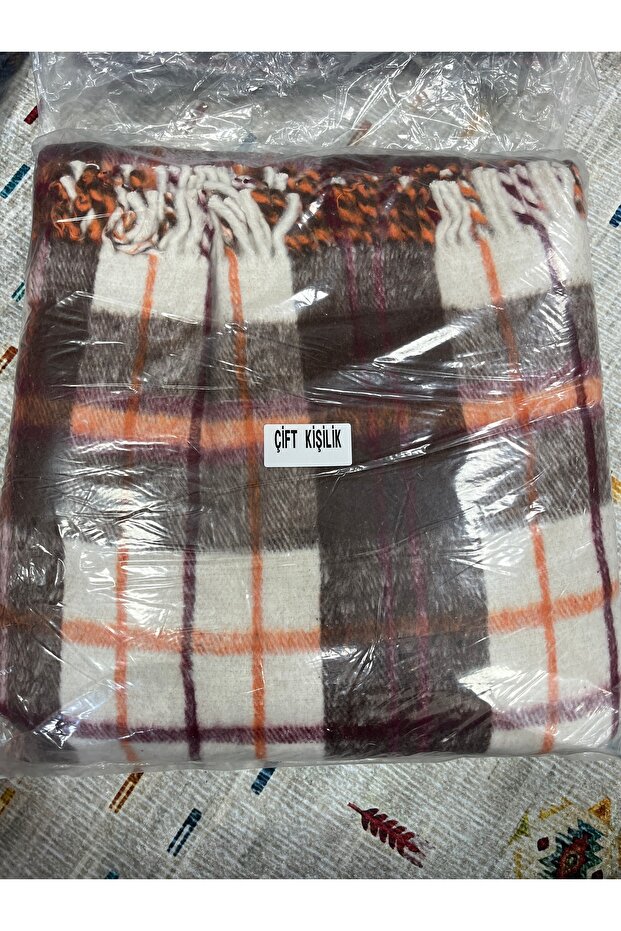 Double Scottish Blanket 2.7kg 180X205Cm Lined Blanket Double-Sided Blanket Thick Acrylic Blanket Plaid Blanket