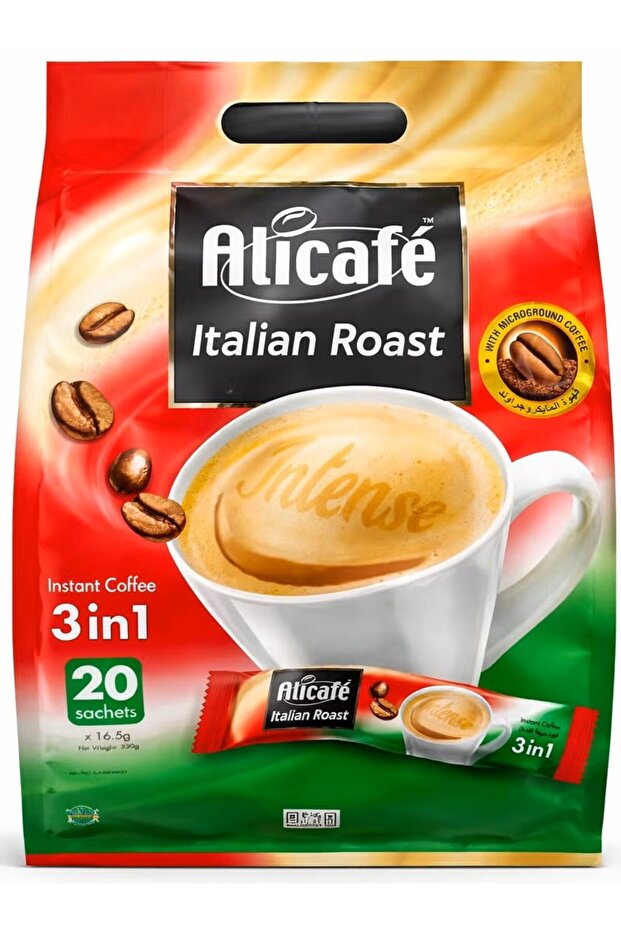 Italian Roast Instant Coffee 3in1, 20 sachets