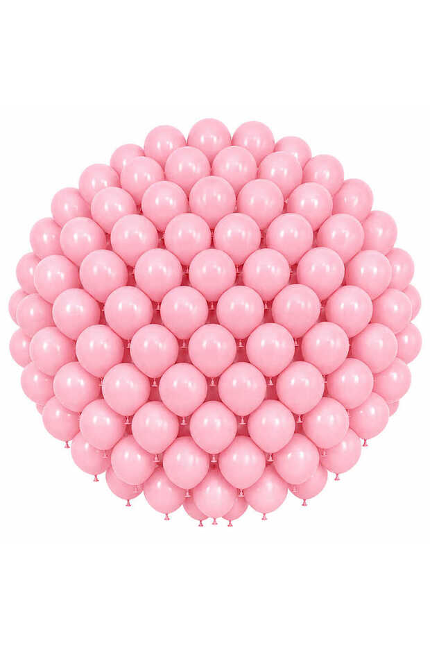 Pink Color Latex Macaron Balloons (30 cm) - 100 Pieces