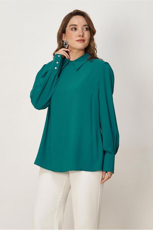 Shirt Collar Bluz 46656