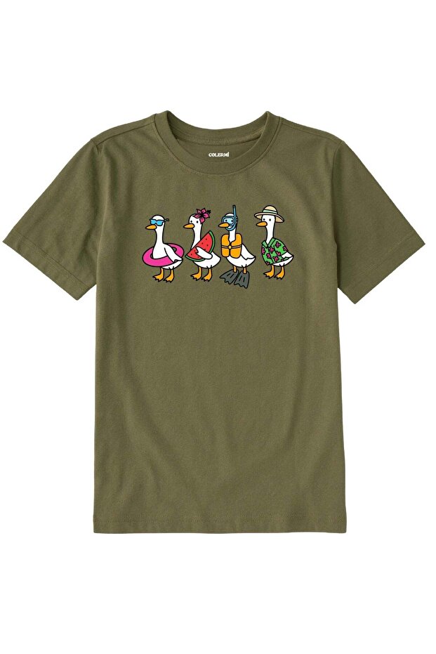 Kids' T-Shirt – Summer-Themed Goose Design