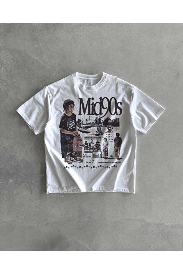 Mid 90S Printed Unisex Oversize T-Shirt