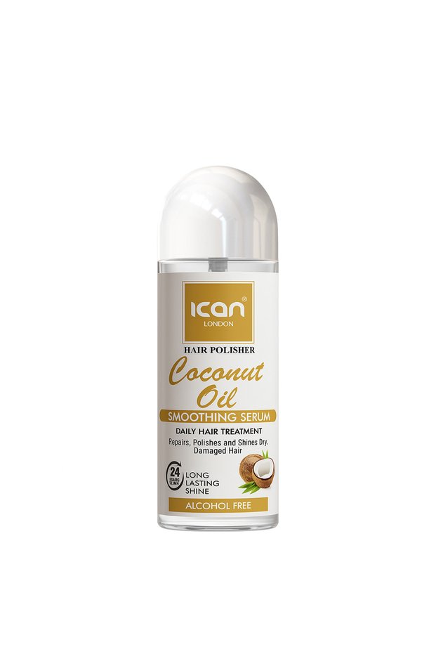 Hair Polisher Serum with Coconut Oil 207ml – Alcohol-Free Anti-Frizz Hair Serum | Smooth, Silky & Shine Enhancing Hair Treatment