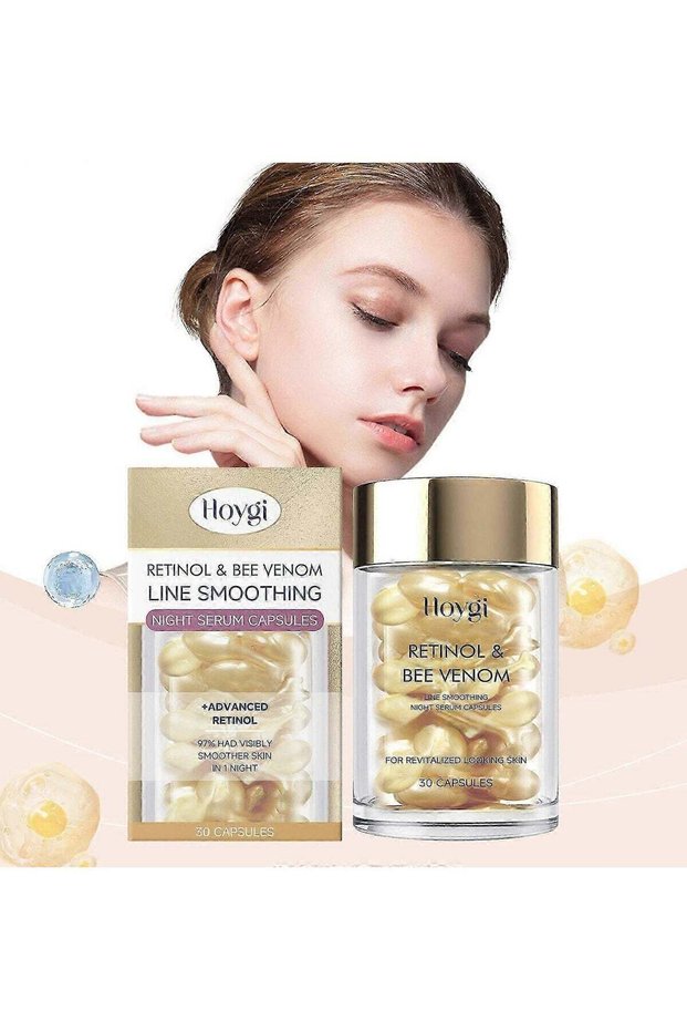 Retinol & Bee-Venom Capsules Cream,Anti-Aging Wrinkle Hydrating Repairing Glowing Brightening Serum