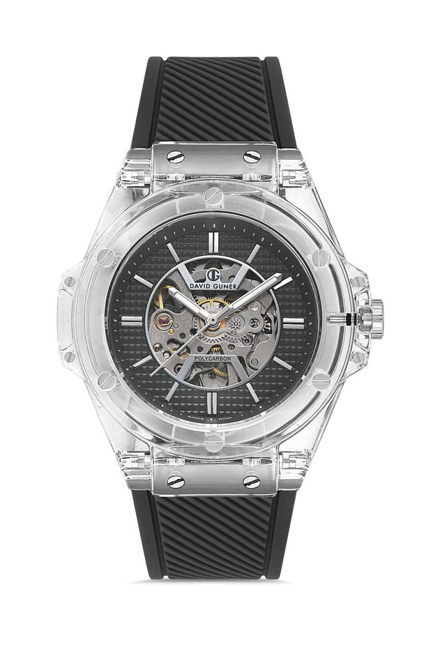 Black Dial Black-Plated Automatic Men's Wristwatch - Dg-8659Gd-J2