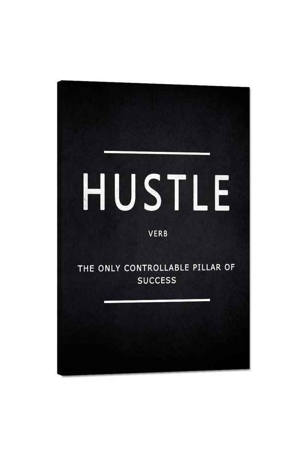 Hustle verb motivational wall art inspirational entrepreneur quotes canvas painting modern inspiring