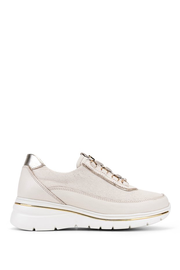 Genuine Leather Women's Black Sneakers & Sports Shoes