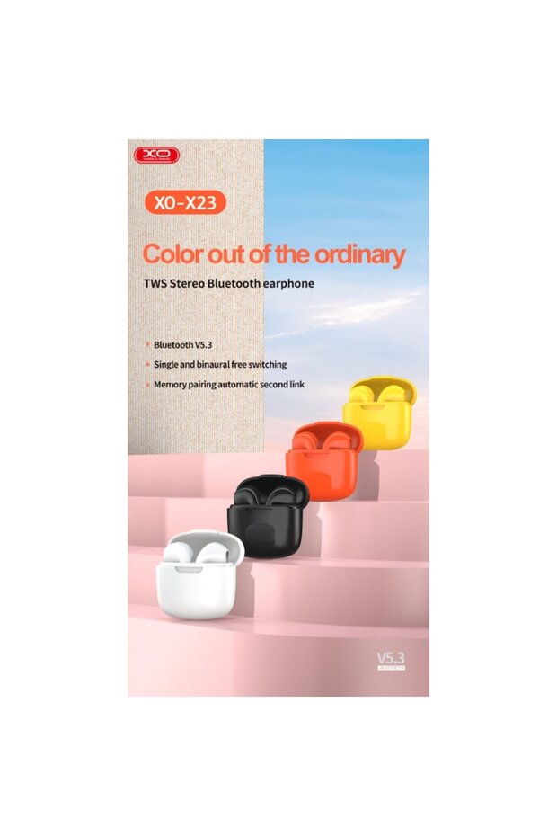 Căști wireless, XO, Bluetooth, Galben - 2