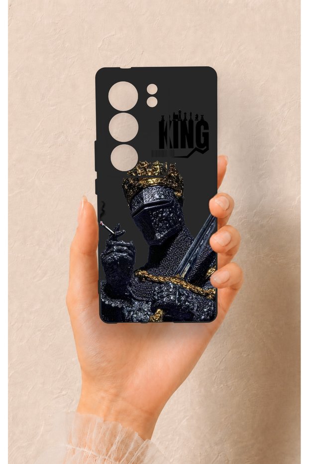 Vivo V29 Compatible King Patterned Silicone Case
