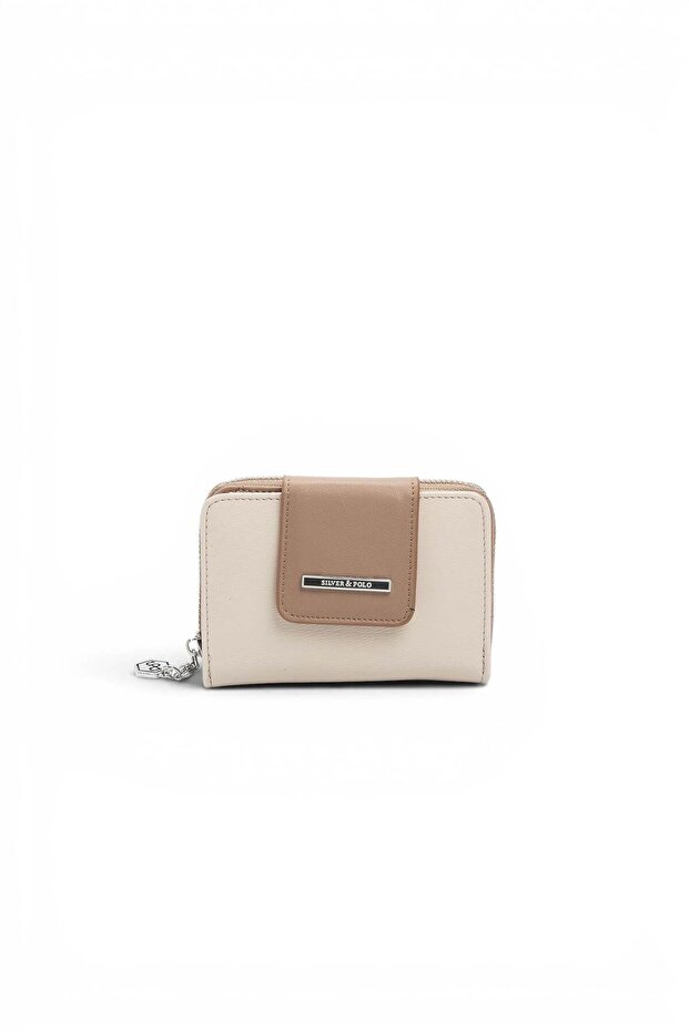 Beige - Latte Plain Women's Wallet and Card Holder Sp935