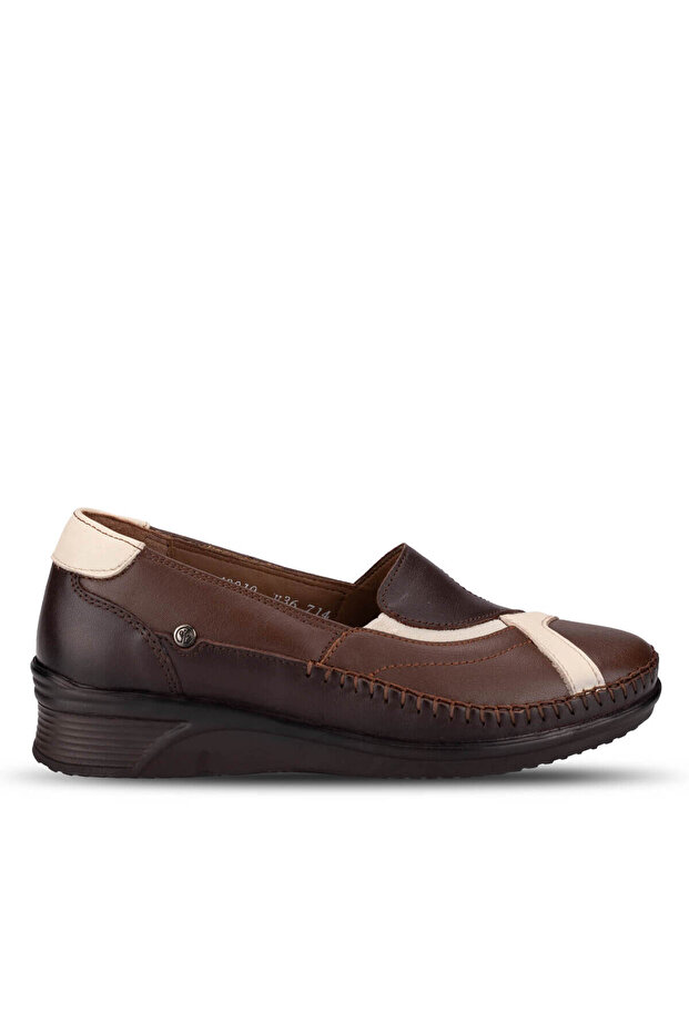 Yonca-H Women's Leather Shoes Tan-Brown