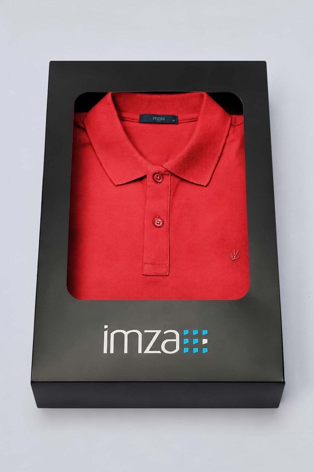 Red Polo Collar Pique Short Sleeve Slim Fit Cotton Gift Boxed T-Shirt 1011260169