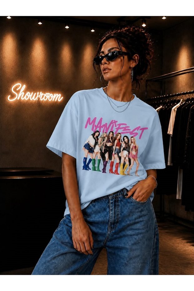 Unisex Oversized T-Shirt with Manifest Print