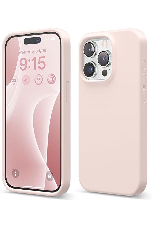 Pink Silicone Case Compatible with iPhone 16 pro | 16 Pro Max, Liquid Silicone Rubber, Soft.