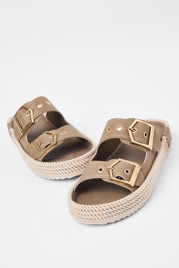 Women's Mink Skin Comfortable Fit Rope Detailed Slippers
