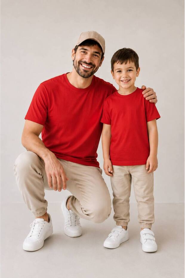 Father Son Combination Sold as a Single Item 100% Cotton Oversize T-Shirt Father's Day Gift
