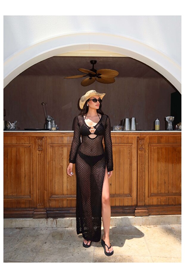 Long Beach Dress with Ring Detail