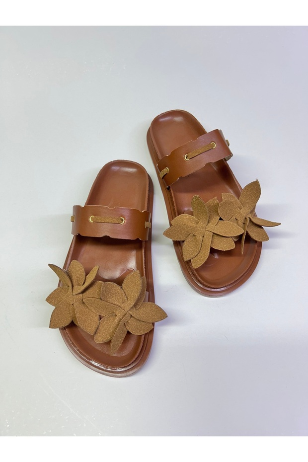 Floral Handmade Flower-Detail Comfortable and Stylish Designed Comfortable Sole Slippers