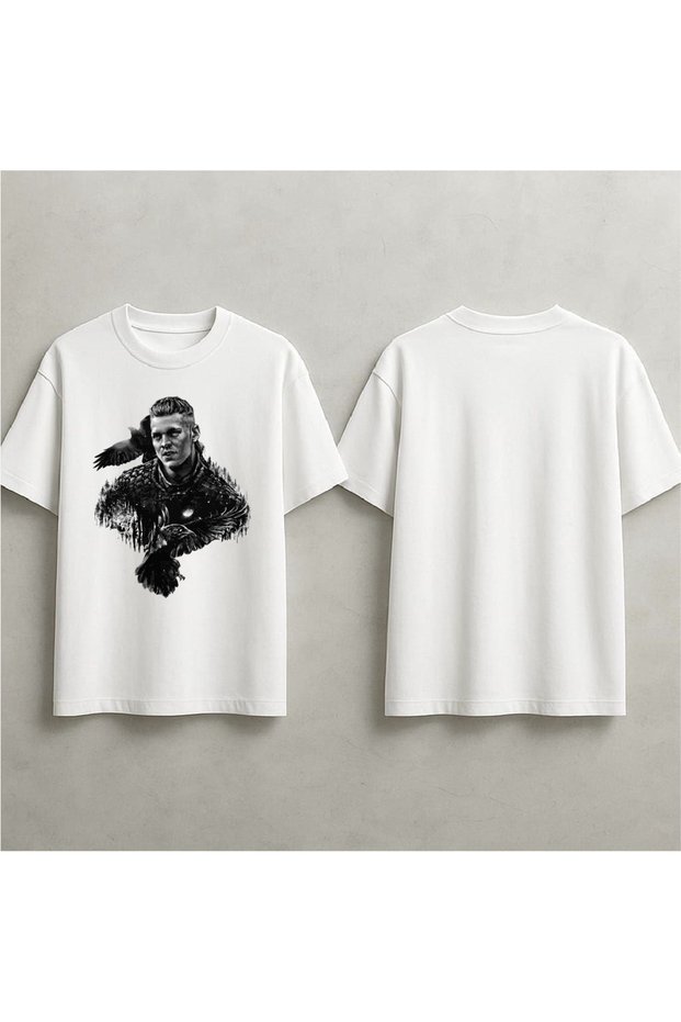 Vikings Lvar Lothbrok Printed Oversized T-Shirt