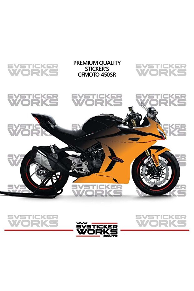 ملصق طلاء CFMOTO 450SR ثنائي اللون، طقم جاهز لتزيين المحرك، عالي الجودة