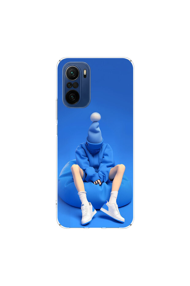 Poco F3 Compatible No Face 5 Design Transparent Case