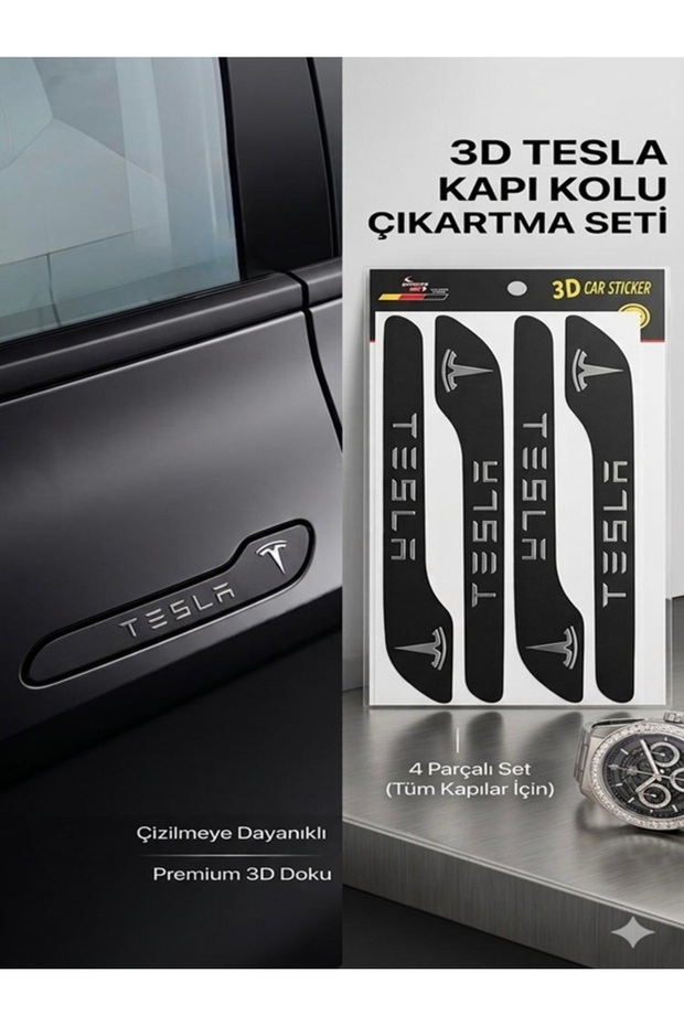 Tesla Door Handle Sticker Set (4 Pieces)