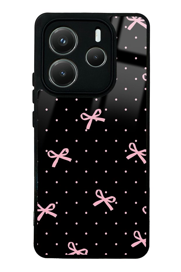 Xiaomi Redmi Note 14 5g Pink Ribbon Design Glossy Phone Case