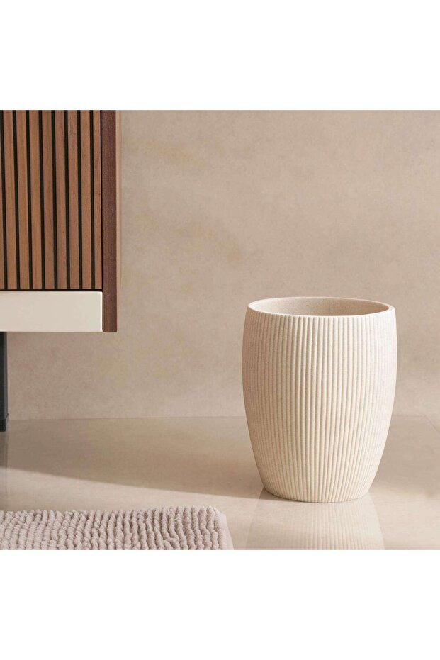 Siesta Bathroom Bin 20.5x20.5x24.5cm - Beige