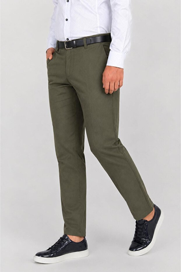 Caserta Regular Fit Men's Dobby Linen Trousers - 7635