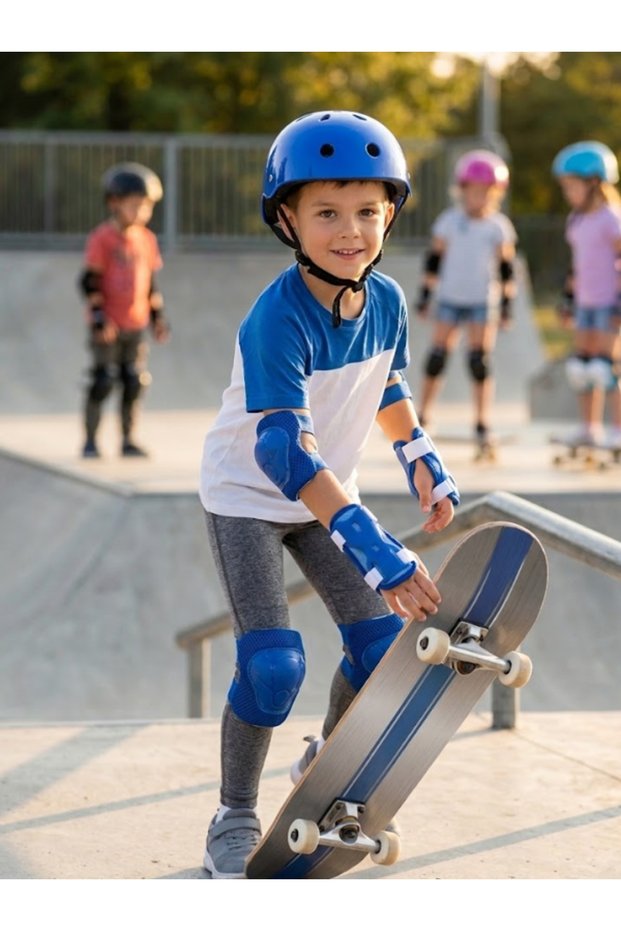 Bicycle Skateboard Roller Skating Pink Red Black Navy Blue Girls Boys Kids Helmet, Knee Pads Elbow Pads Gloves 3-8 Years Old