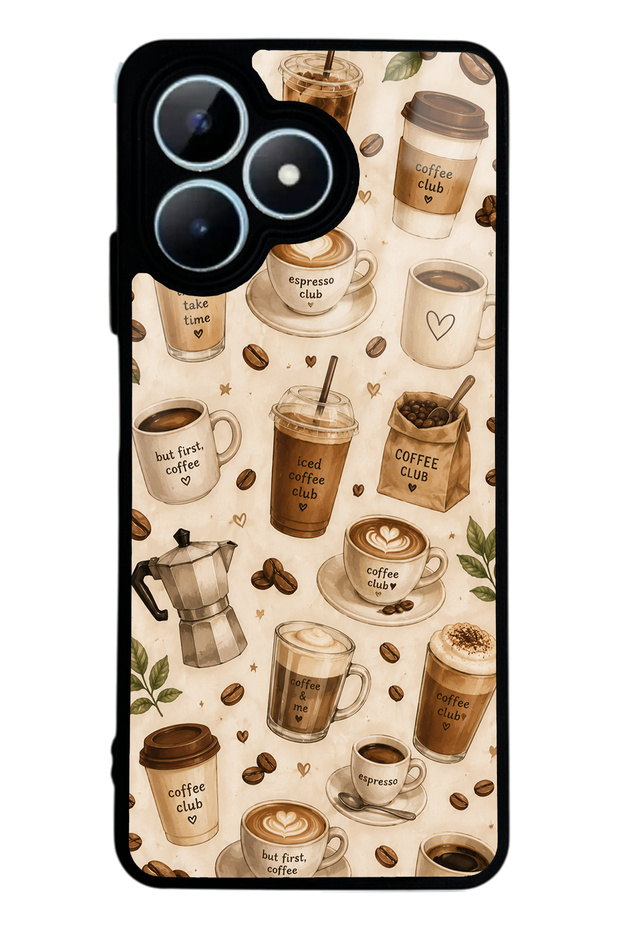 Realme Note 50 Coffee Club Design Glossy Phone Case