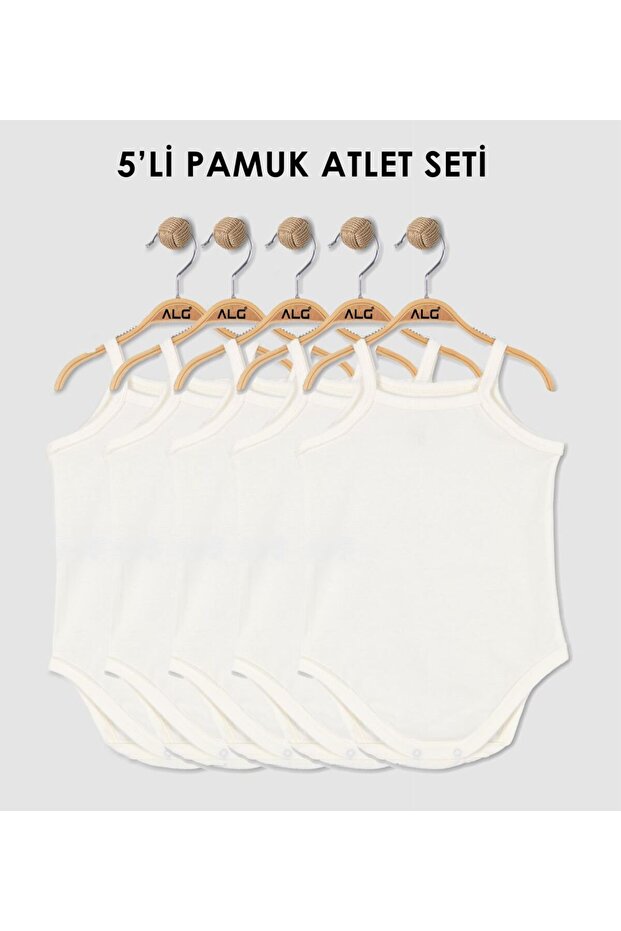 Baby Girl's Strappy Tank Top with Snap Fasteners - White 100% Cotton