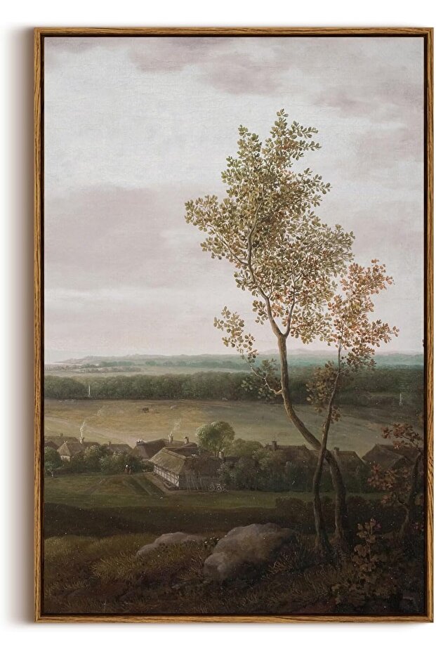 Premium Canvas Rural Scenery Landscape 40x60 cm with Outer Frame