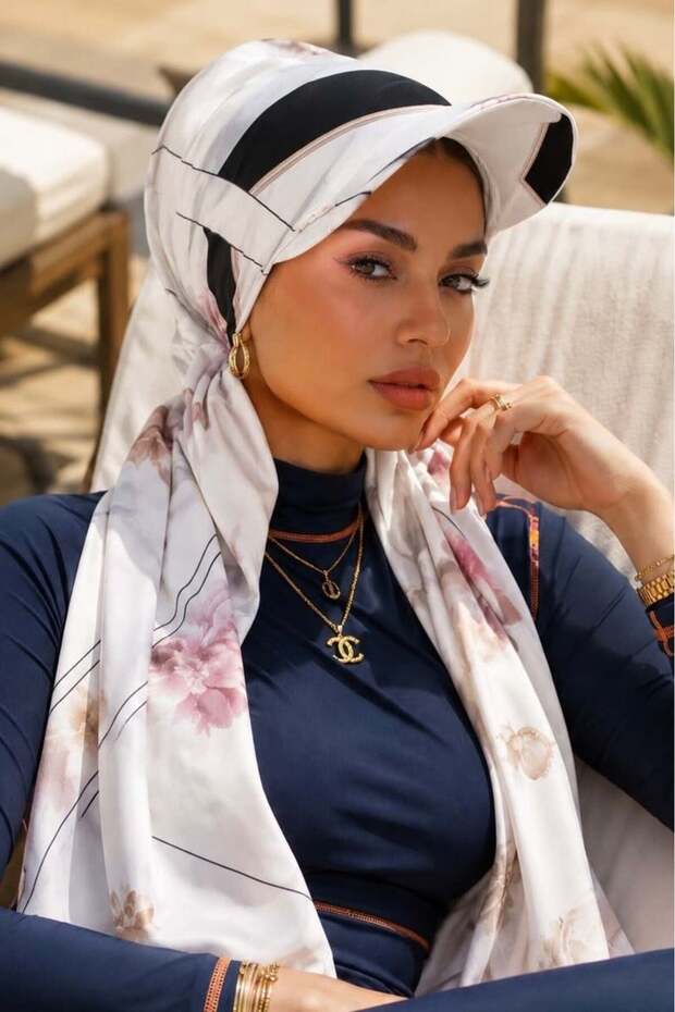 أبيض أسود نمط خندق شال بونيه