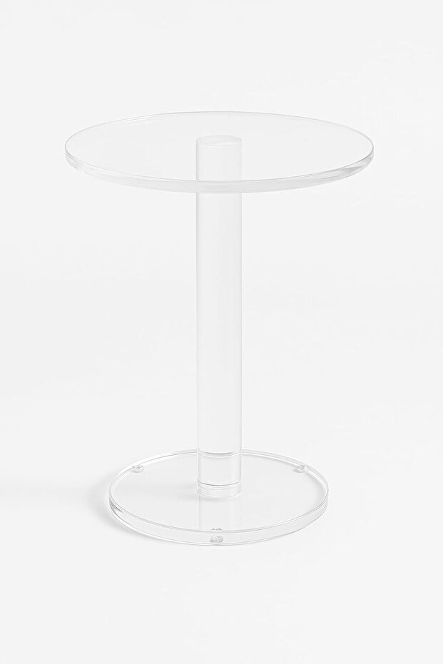 Circular Acrylic serving table, unique plexi design for your home or office,38x38 x 53 cm, (Modern, ET0012)