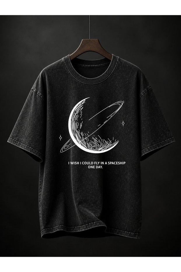 Acid Washed Oversize Unisex T-Shirt Washed Vintage Street Style Street Fashion Cotton Comfortable Fit Daily Wear T-Shirt